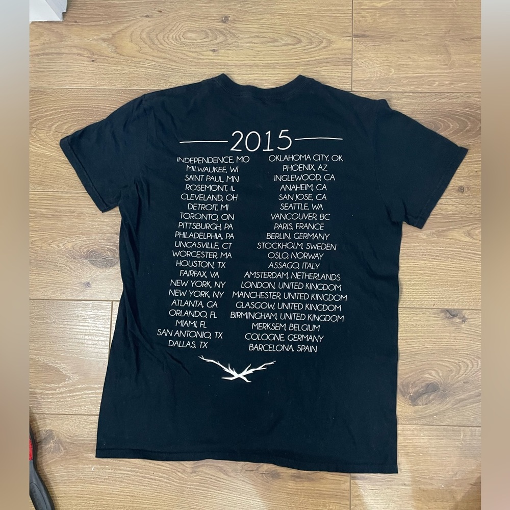 Ariana Grande The Honeymoon Tour 2015 North American Black M Short Sleeve Shirt - Picture 2 of 3